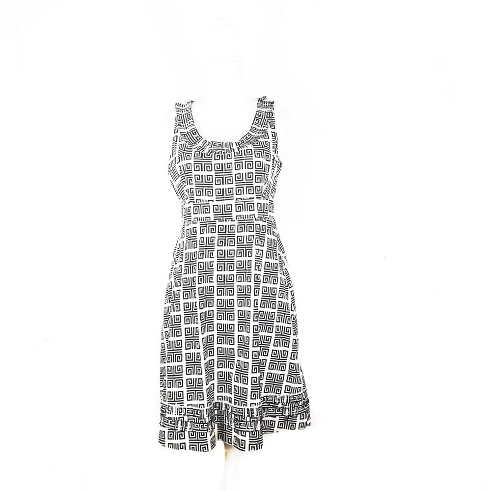 Tory Burch Greek Key Fit & Flare Dress